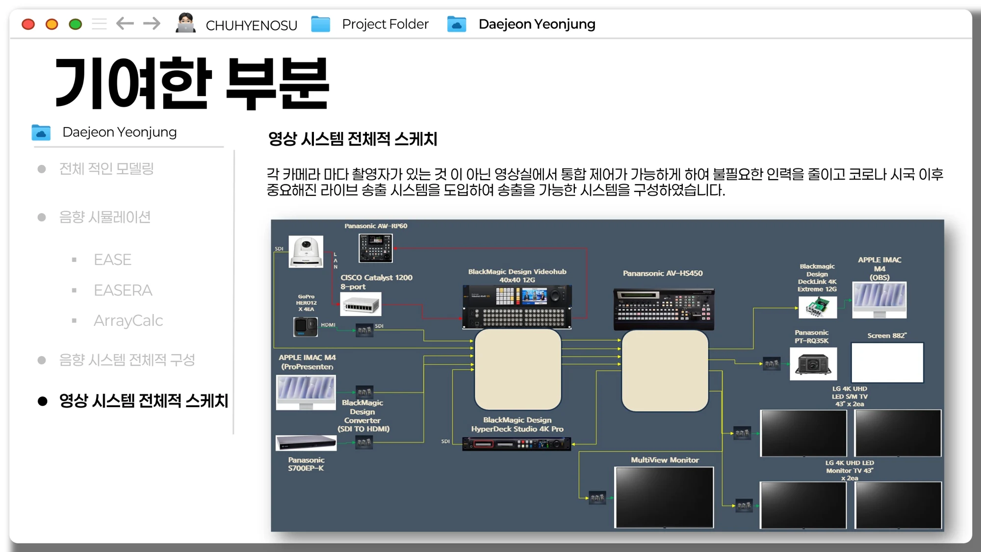 영상 시스템 구성 스케치